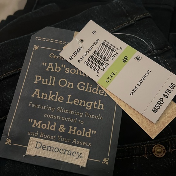 #307 ✔️Democracy Abroad Solution Indigo Pull on Glider Ankle Length Jean - Picture 5 of 11